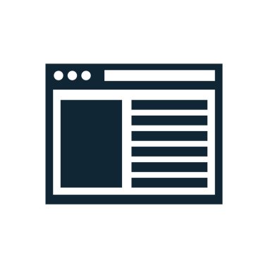 şablon web sayfası simgesi izole edildi