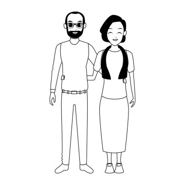 Ayakta duran yaşlı çift simgesi