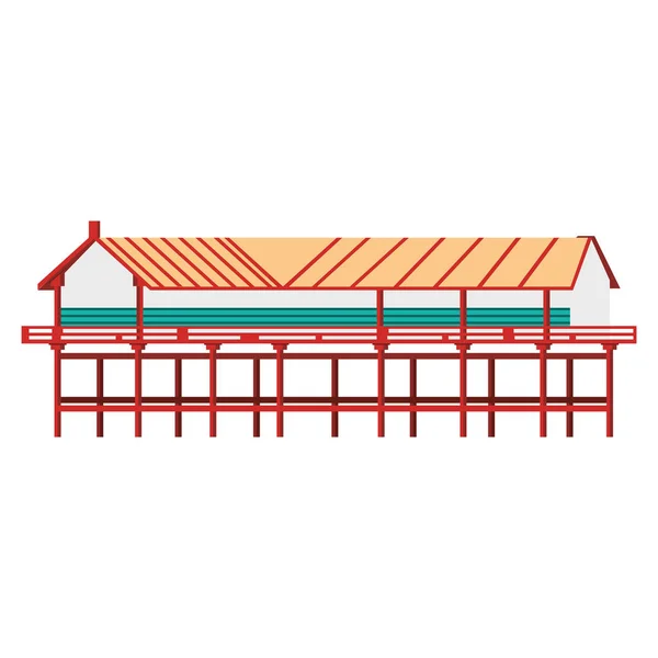 Temple asiatique design — Image vectorielle