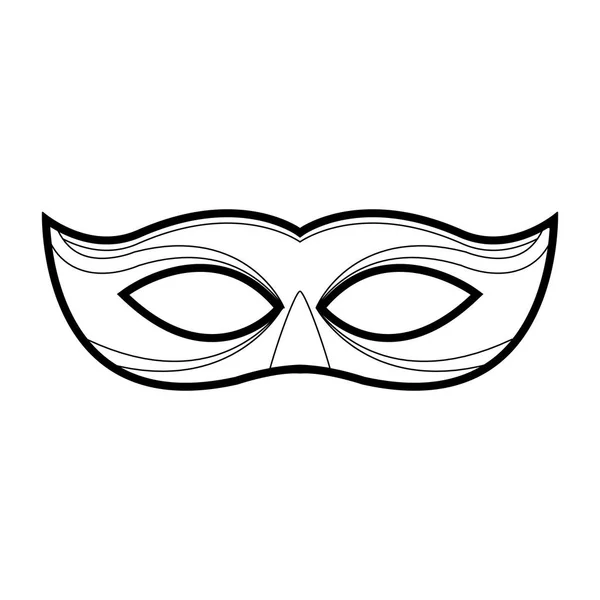 Mardi gras mask simple icon over white background — Stock Vector