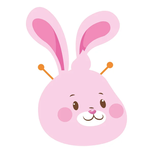 Cartoon Rabbit with , flat design — Stock Vector