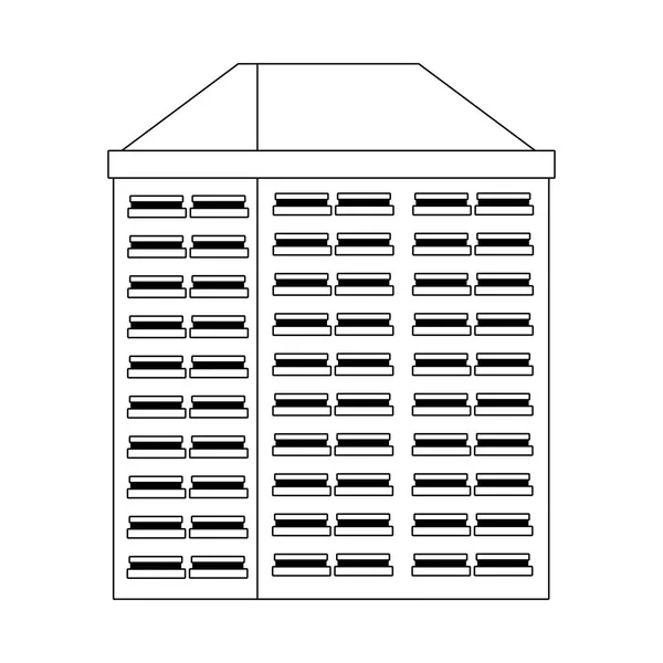 Platt design av stadens byggnad ikon — Stock vektor