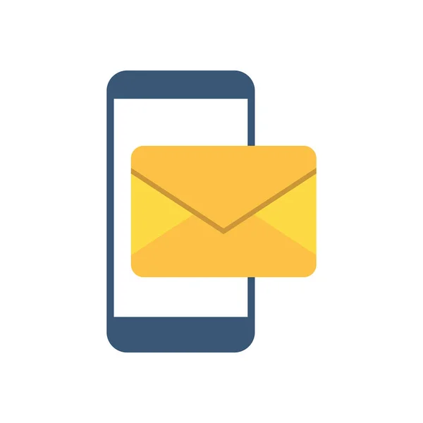 Smartphone avec enveloppe email service postal — Image vectorielle