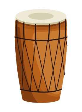 davul mridangam simgesi karikatür izole