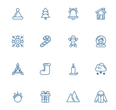 Kış mevsimi demeti simgeleri