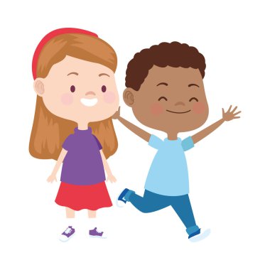 çizgi film mutlu küçük çocuklar tasarım