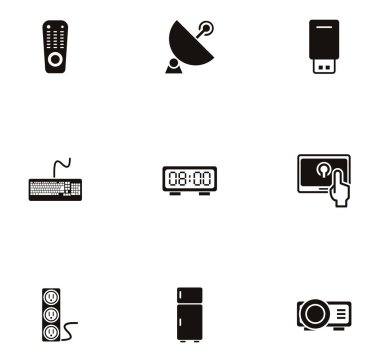 Elektronik aygıt simgeleri demeti