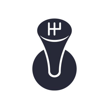 araba vites kolu montaj parçası düz simgesi