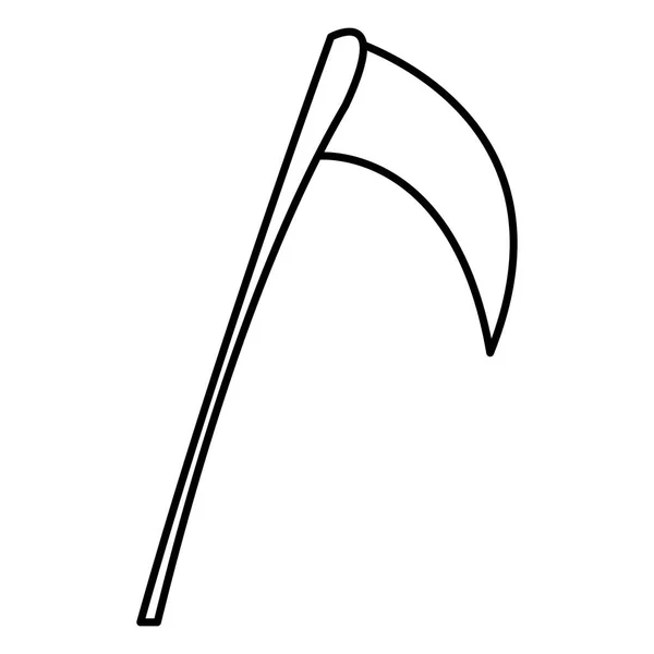 Halloween death scythe weapon icon — 스톡 벡터