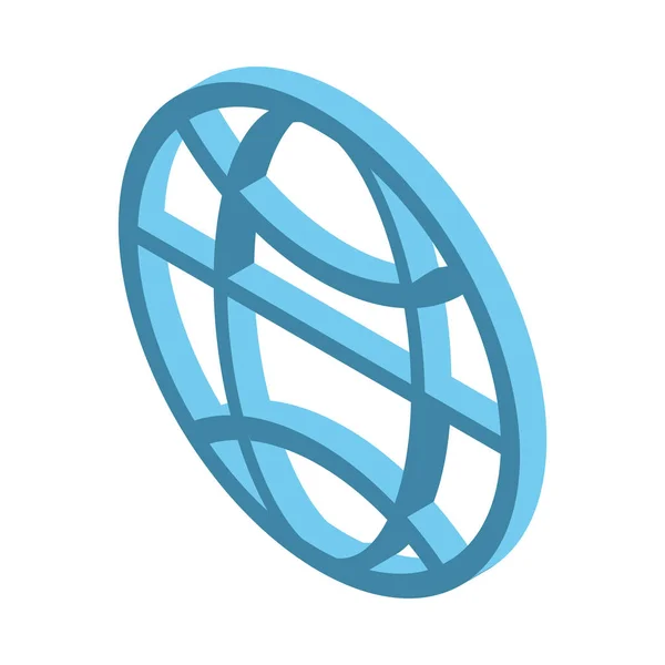Gömb böngésző gömb elszigetelt ikon — Stock Vector