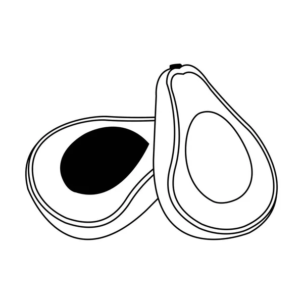 鳄梨蔬菜图标，平面设计 — 图库矢量图片