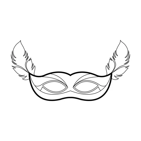 Platt design av Maquerade mask ikon — Stock vektor