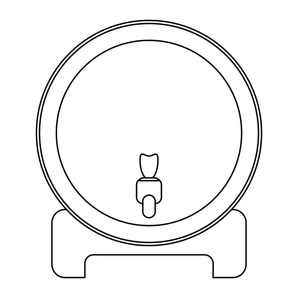 Ícone de barril de madeira —  Vetores de Stock