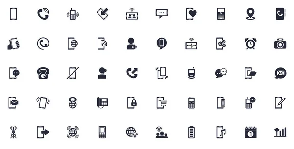 Bundle of phone set icons — Stock Vector