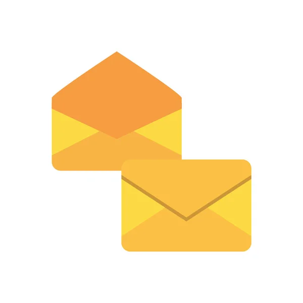 Envelopes mail postal service icon — Stock Vector