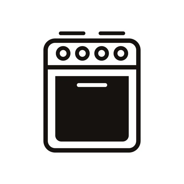 Icona dell'elettrodomestico del forno isolato — Vettoriale Stock
