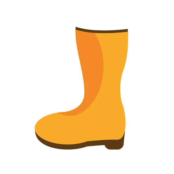 Rubber boot gardening equipment icon — Stock Vector
