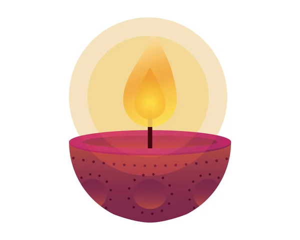 Feliz vela diwali icono tradicional — Archivo Imágenes Vectoriales