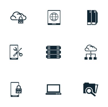 veri merkezi kümesi simgeleri paketi