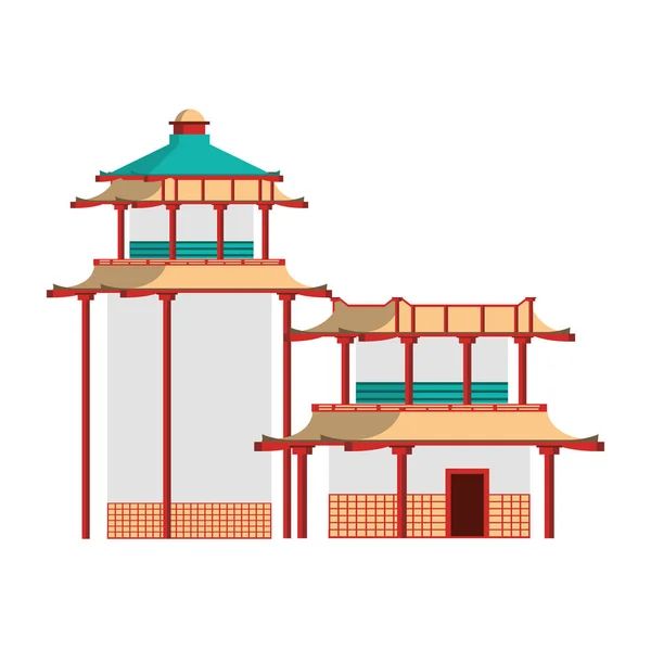 Design de templos asiáticos — Vetor de Stock