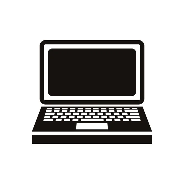 Laptop komputer urządzenie izolowane ikona — Wektor stockowy