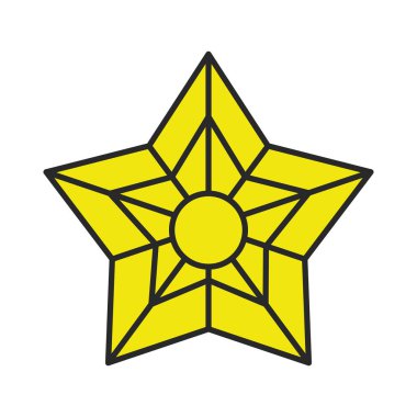 Mutlu noeller dekoratif yıldız simgesi