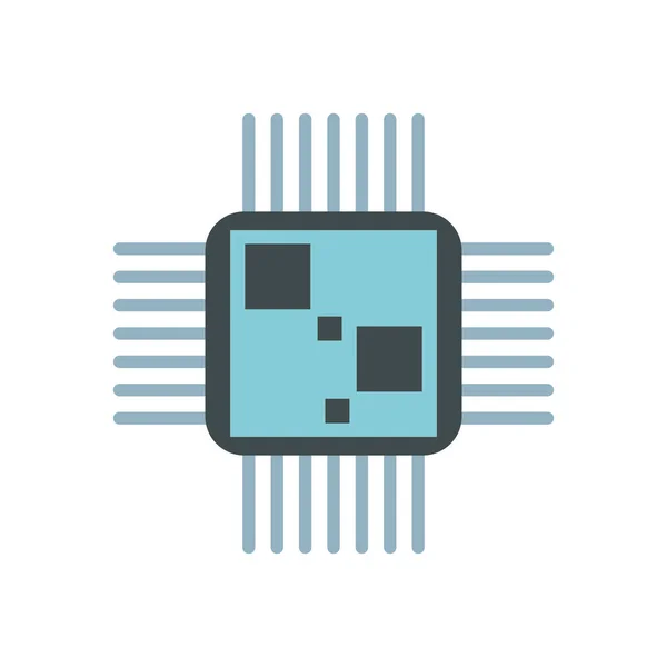 Processor computer device isolated icon — 스톡 벡터