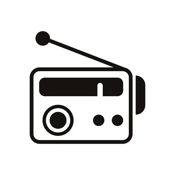 Radio Musik Player isolierte Ikone — Stockvektor