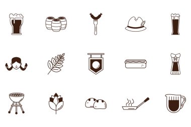 Oktoberfest kutlama kutlaması paketleri simgeleri