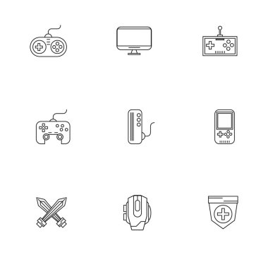 Video oyunu simgelerinin demeti