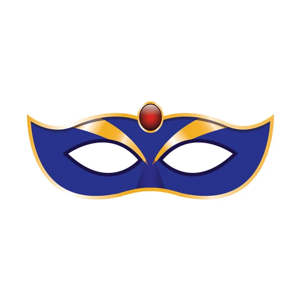 Mardi gras maska ikona, plochý design — Stockový vektor