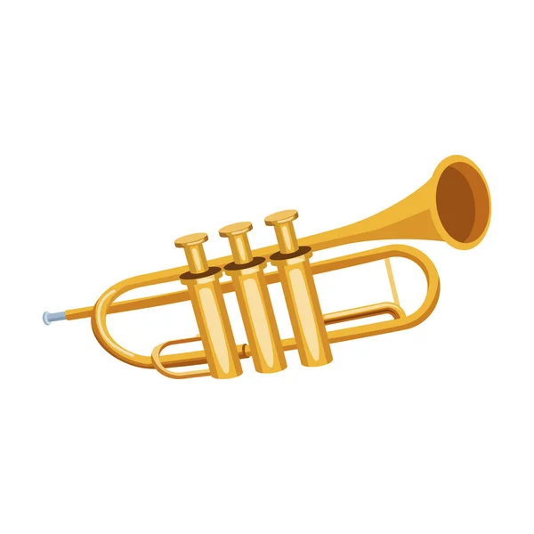 Instruments classiques, image icône trompette — Image vectorielle