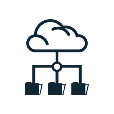 Bulut hesaplama veri izole simgesi