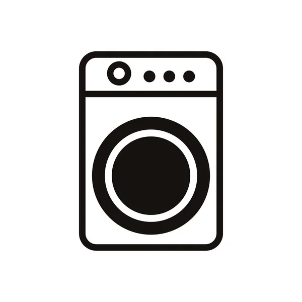 Máquina de lavar roupa eletrodoméstico ícone isolado —  Vetores de Stock