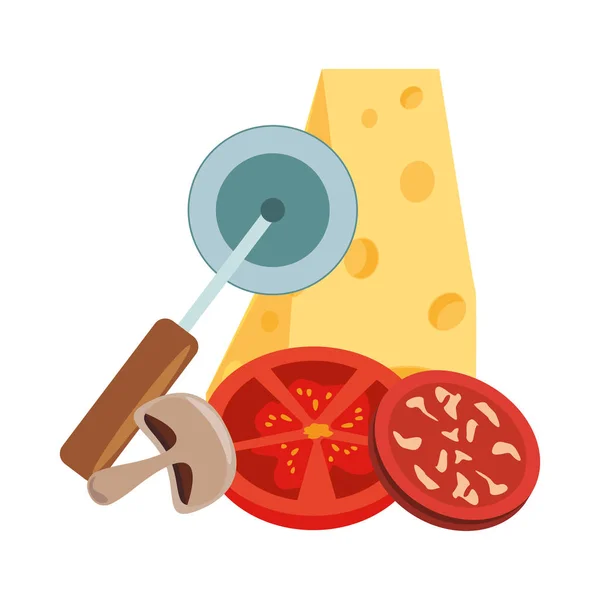 Pedazo de diseño de queso — Vector de stock