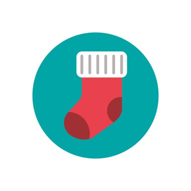 Mutlu noeller çorap dekoratif ikonu