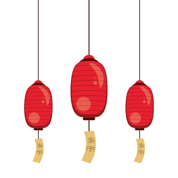 Chinese lanterns design — Stock Vector