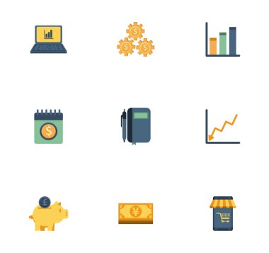 iş seti simgeleri demeti