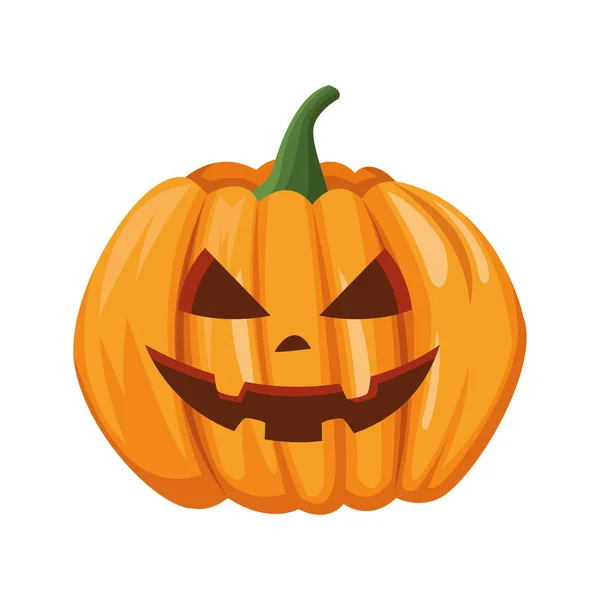 Calabaza de halloween icono aislado decorativo — Vector de stock