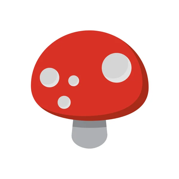 Fungus autumn nature isolated icon — 스톡 벡터