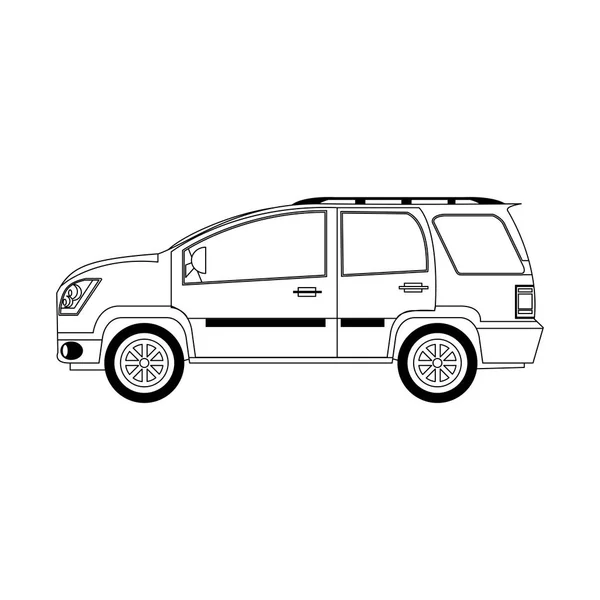 Voiture icône SUV — Image vectorielle