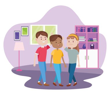 Evdeki genç karakterler