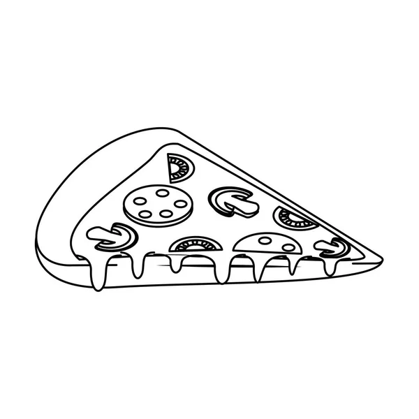 Ícone de fatia de pizza — Vetor de Stock