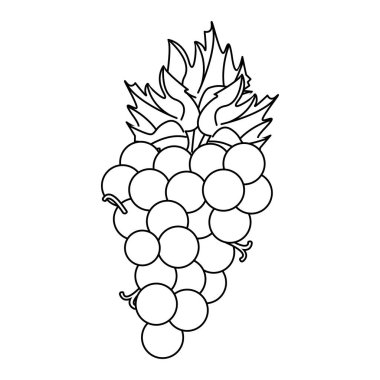Üzüm simgesinin düz tasarımı