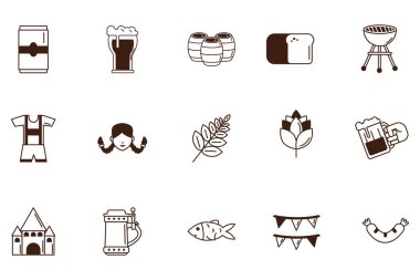 Oktoberfest kutlama kutlaması paketleri simgeleri