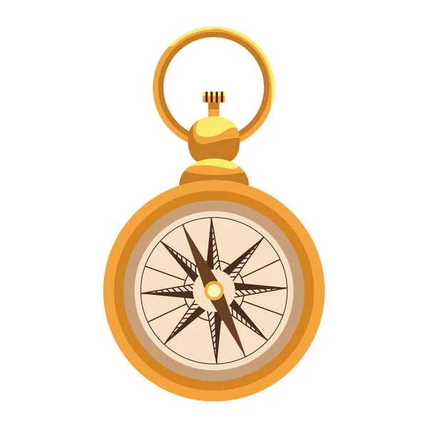 Kompas przewodnik nawigacji morskiej ikona retro — Wektor stockowy
