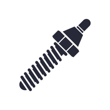 araba buji parçasının düz simgesi