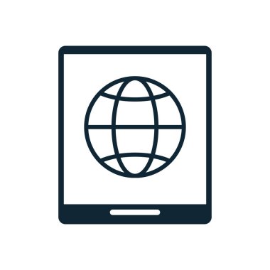 kürenin tarayıcısı olan tablet aygıtı