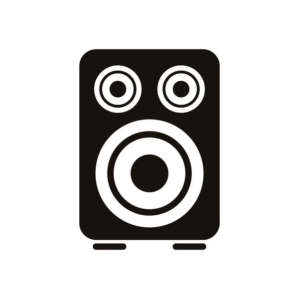 Zvuková hudba reproduktoru izolovaná ikona — Stockový vektor