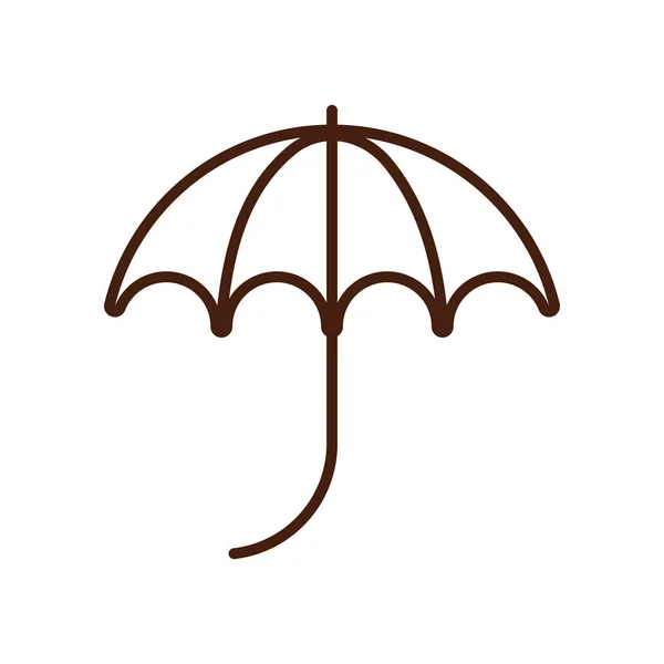 Umbrella protection accessory isolated icon — Stock Vector